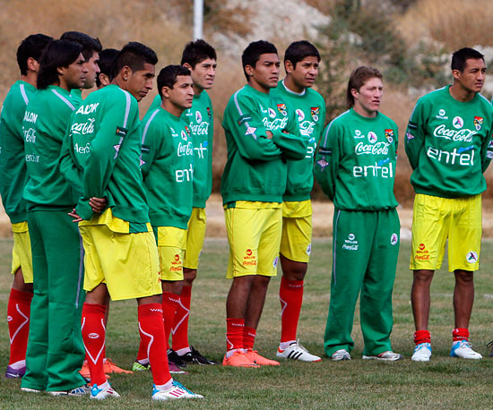 Jugadores del seleccionado boliviano. Foto: EFE