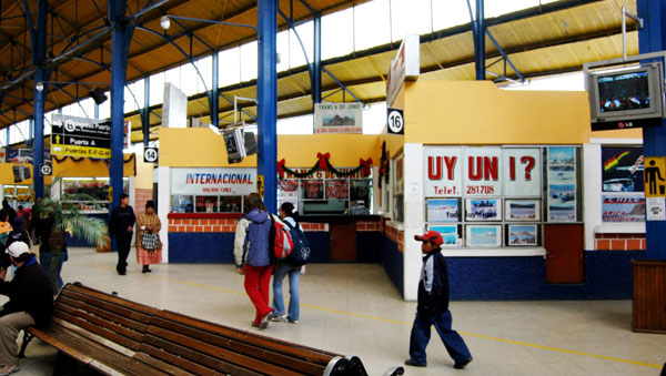 Terminal de buses de la ciudad de La Paz. Foto: ABI