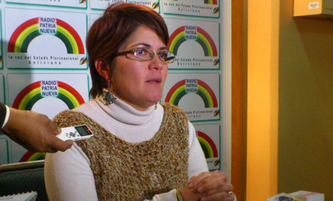 Claudia Peña, ministra de Autonomías. Foto: ABI