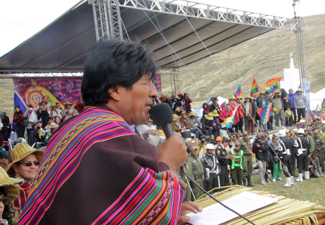 Presidente boliviano, Evo Morales. Foto: ABI