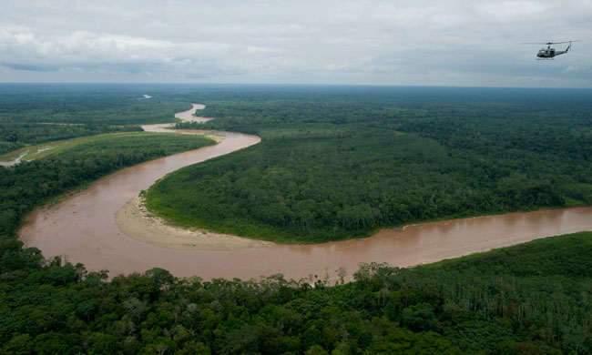 Vista aérea del Territorio Indígena Parque Nacional Isiboro Sécure (TIPNIS). Foto: ABI