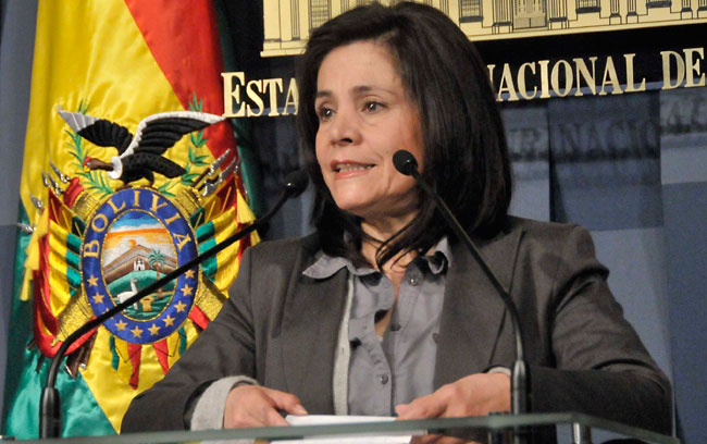 Amanda Dávila, ministra de Comunicación. Foto: ABI