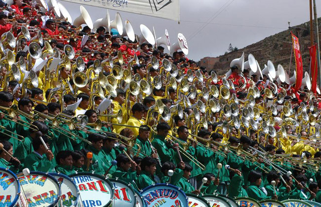 Festival de Bandas que año a año se realiza en Oruro. Foto: ABI