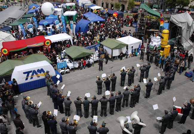 Feria Interministerial para socializar el derecho marítimo boliviano. Foto: ABI