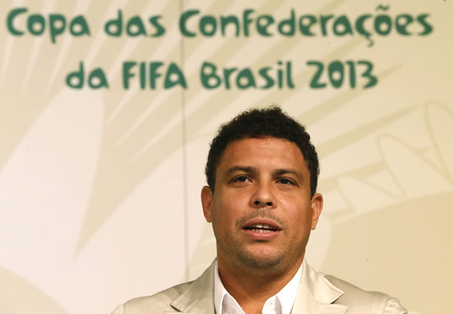 El exfutbolista brasileño Ronaldo, miembro del Consejo de Administración del Comité Organizador Local de la Copa Confederaciones Brasil 2013. Foto: EFE