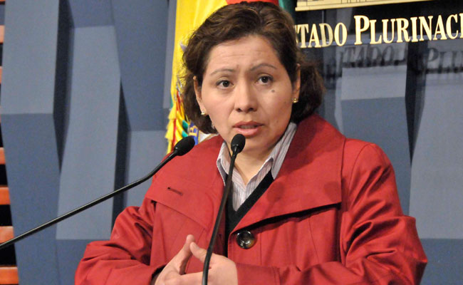 Viviana Caro, ministra de Planificación del Desarrollo. Foto: ABI