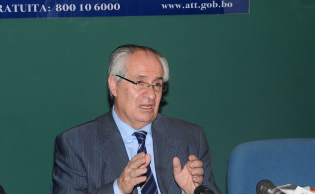 Clifford Paravicini, director de la Autoridad de Regulación y Fiscalización de Telecomunicaciones y Transportes de Bolivia. Foto: ABI