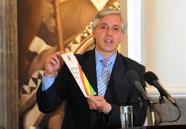 Álvaro García Linera, vicepresidente del Estado Plurinacional de Bolivia. Foto: ABI