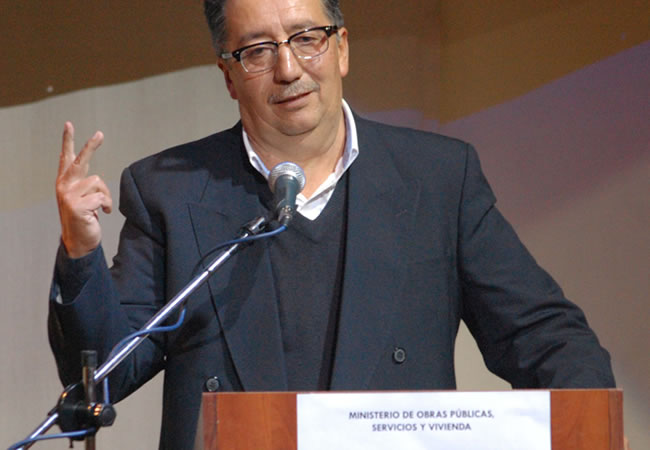 Ministro de Obras Públicas,Vladimir Sanchez. Foto: ABI
