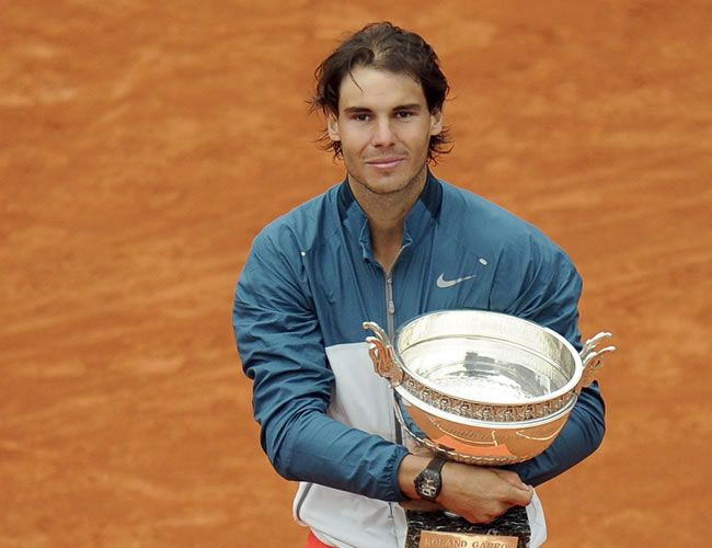 El tenista español Rafael Nadal campeón de Roland Garros 2013. Foto: EFE