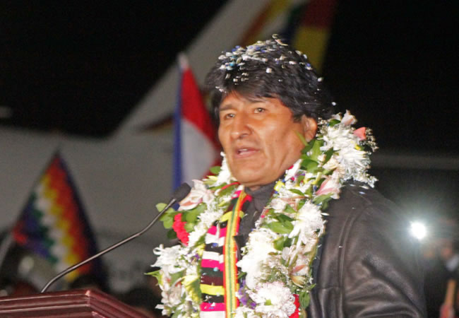 Presidente Evo Morales retorna a Bolivia. Foto: ABI