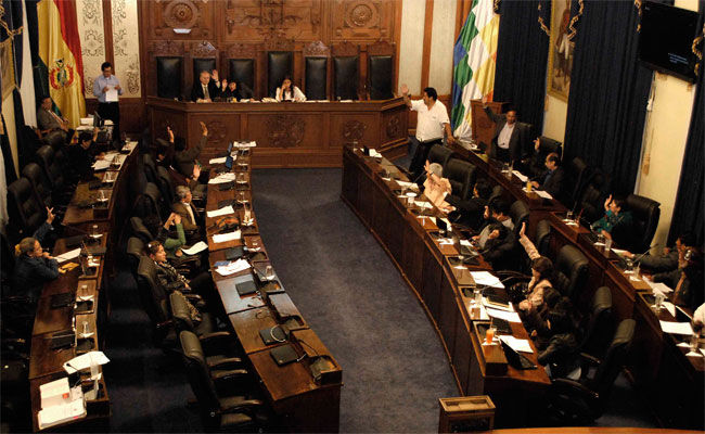 Cámara de Senadores de Bolivia. Foto: ABI