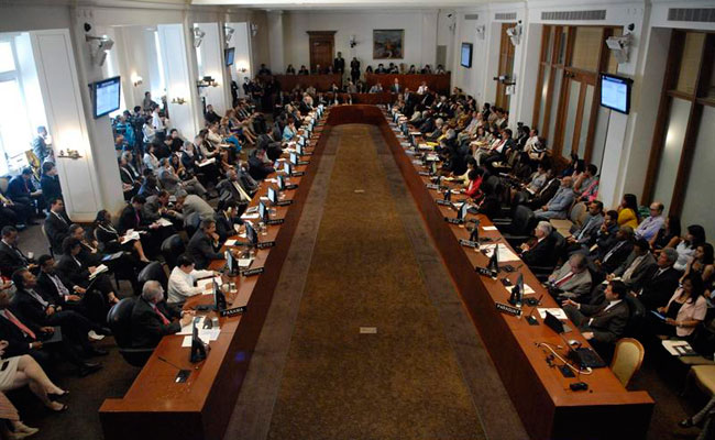 Vista general de la sesión extraordinaria del Consejo Permanente de la Organización de Estados Americanos (OEA). Foto: EFE