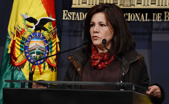 Amanda Dávila, ministra de Comunicación de Bolivia. Foto: ABI