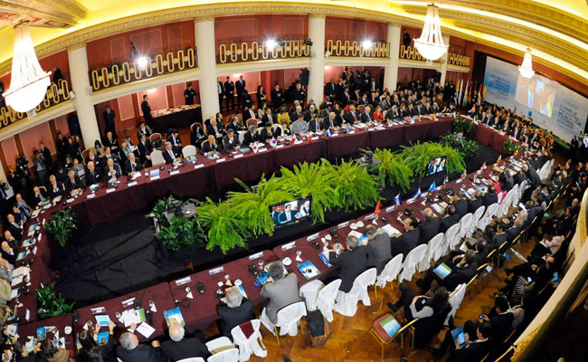 Reunión del Mercosur realizada en Montevideo, Uruguay, en días pasados. Foto: EFE