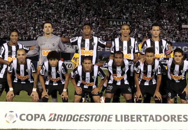 Atlético Minerio de Brasil posa previo al partido de ida de la final de la Copa Libertadores. Foto: EFE