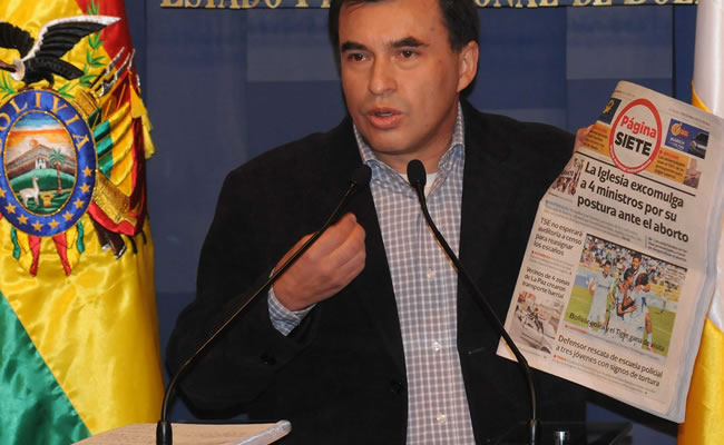 Ministro de la presidencia, Juan Ramón Quintana. Foto: ABI