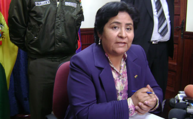 ministra de Justicia, Cecilia Ayllón. Foto: ABI