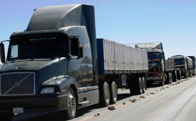 Bolivia protesta contra Chile por los perjuicios en el transporte de carga a Ultramar. Foto: ABI