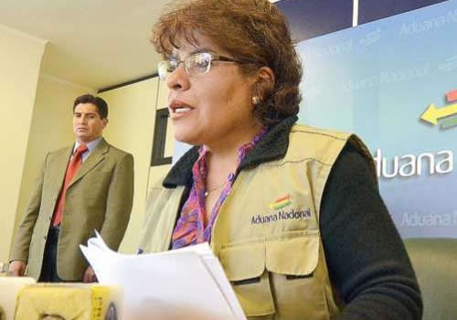 La presidenta de la Aduana Nacional de Bolivia (ANB), Marlene Ardaya. Foto: ABI