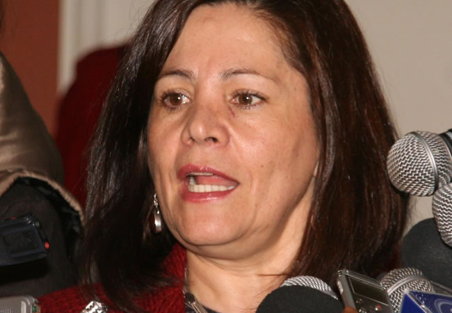 Ministra de Comunicaciones, Amanda Dávila. Foto: ABI