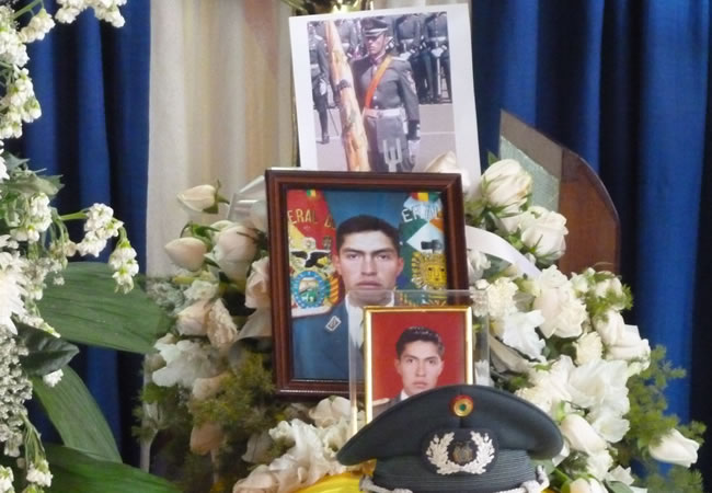 Los restos del subtte. de Ejército, Oscar Gironda. Foto: ABI