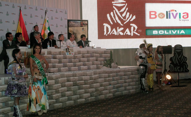 Presentación del Rally Dakar en Bolivia. Foto: EFE