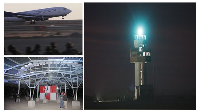 Inauguración del sistema de iluminación en el Aeropuerto de Uyuni. Foto: ABI