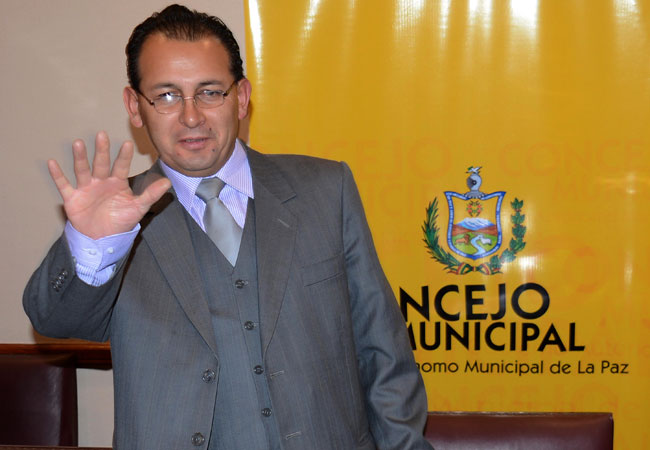 Omar Rocha, hasta la fecha, concejal de La Paz por Unidad Nacional. Foto: ABI
