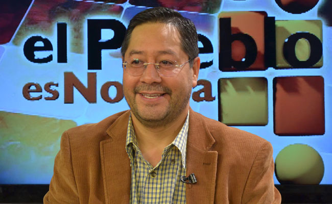 Luis Arce, ministro de Economía, en el programa El pueblo es noticia. Foto: ABI