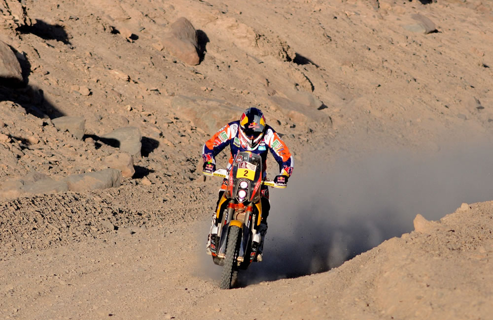 El piloto español, Marc Coma, compite hoy, martes 14 de enero de 2014 en el Rally Dakar 2014. Foto: EFE