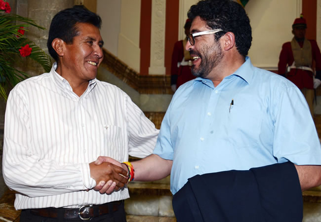 Los nuevos presidentes en la Cámara de Diputados, Marcelo Elio Chavez; y de Senado, Eugenio Rojas Apaza. Foto: ABI
