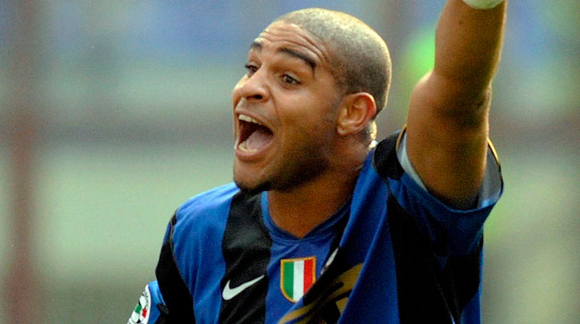 El jugador brasileño Adriano, cuando militaba en el Inter de Milán. Foto: EFE
