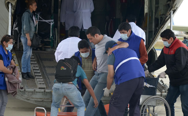 Heridos de la ciudad de Oruro llegaron a La Paz para recibir atención medica. Foto: ABI