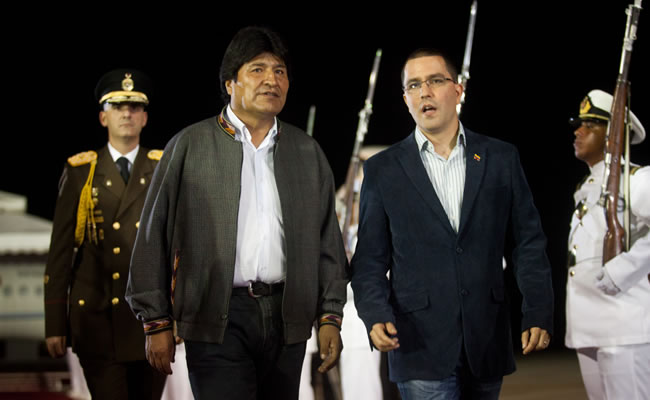 Presidente Evo Morales, a su llegada a Venezuela. Foto: ABI