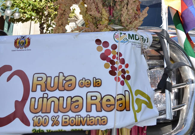Inauguración ruta de la Quinua. Foto: ABI