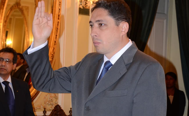 Héctor Arce Zaconeta jura como Procurador General del Estado. Foto: ABI