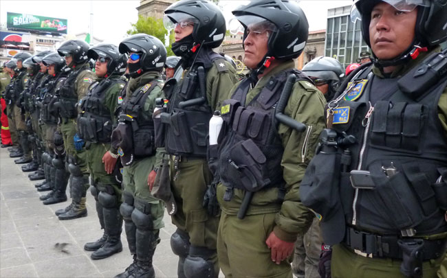 La Policía Boliviana tendrá un rol muy importante en la cumbre del G77. Foto: ABI