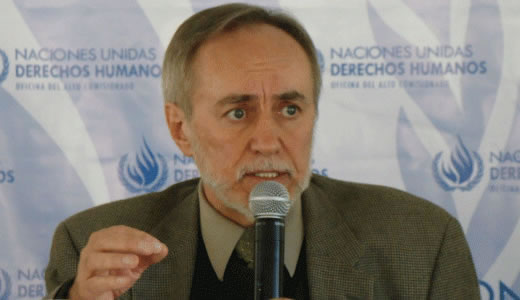 representante del Alto Comisionado para los Derechos Humanos de la ONU en Bolivia, Dennis Racicot. Foto: ABI