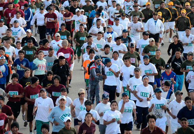 El sábado 12 se realizará la carrera pedestre en Tarija. Foto: ABI