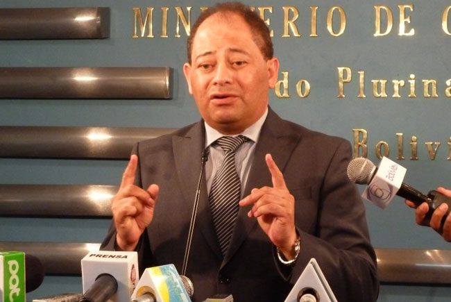 Carlos Romero, ministro del Interior, confirmó la muerte de un segundo minero cooperativista en los enfrentamientos con la policía. Foto: ABI