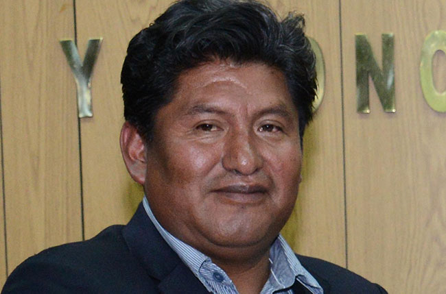 Víctor Ramírez, presidente de la Confederación Nacional de la Micro y Pequeña Empresa de Bolivia. Foto: ABI
