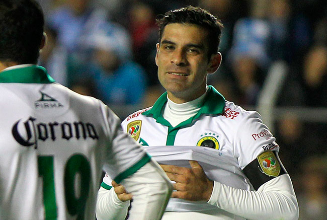 El jugador del León de México, Rafael Márquez, en el encuentro contra Bolívar por los octavos de final de la Copa Libertadores. Foto: EFE