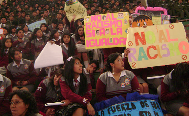 Cada 24 de mayo se recuerda en Bolivia el Día Nacional de Lucha Contra el Racismo y Toda Forma de Discriminación. Foto: ABI