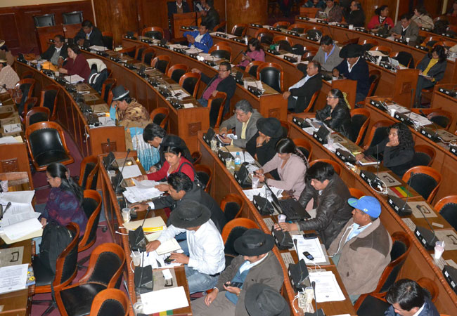 Cámara de diputados de Bolivia. Foto: ABI