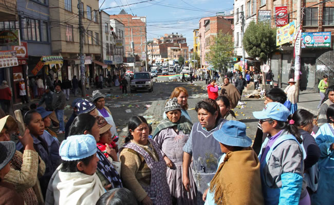 Comerciantes del mercado 31 de octubre fueron desalojadas. Foto: ABI