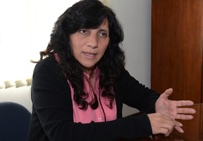 Veronica Ramos Morales , gerente general del Banco de Desarrollo Productivo de Bolivia. Foto: ABI