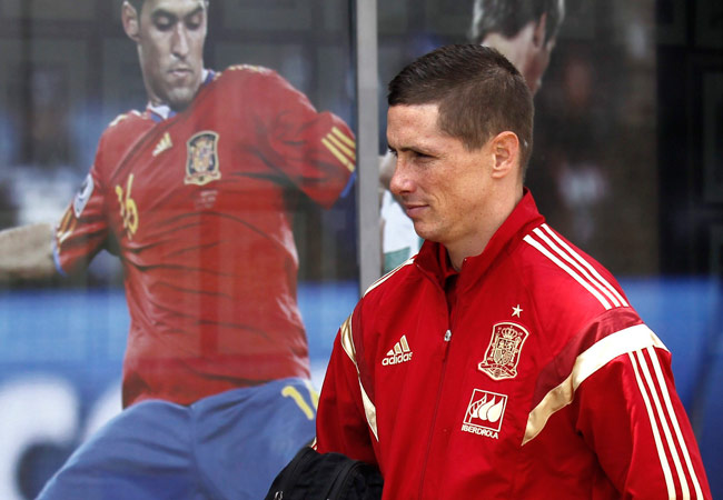 El jugador Fernando Torres, momentos antes de una rueda de prensa ofrecida en la Ciudad del Fútbol de Las Rozas con motivo del partido amistoso de la Roja en Sevilla frente a Bolivia. Foto: EFE