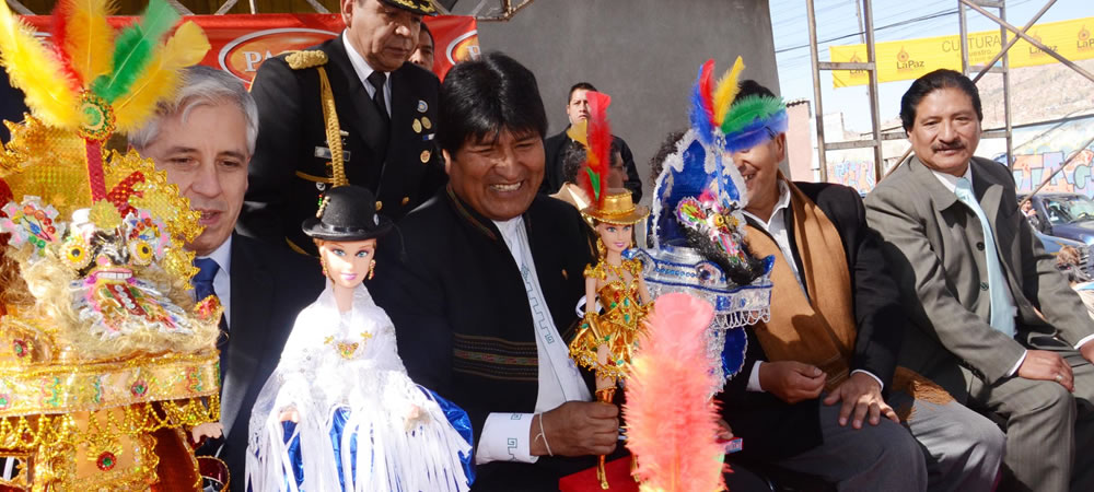 Presidente Morales asiste a presentación del Gran Poder 2014. Foto: ABI