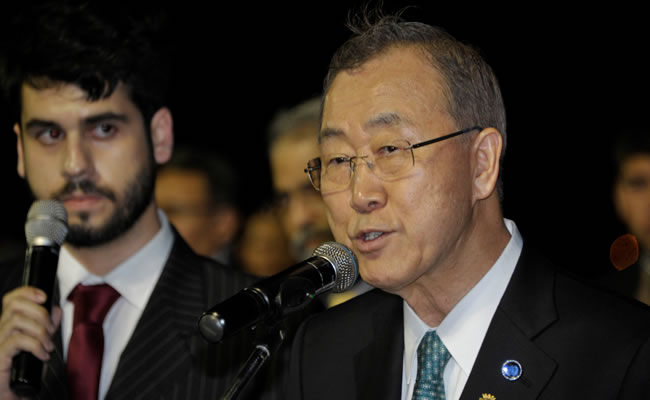 Secretario general de la ONU, Ban Ki-moon. Foto: ABI